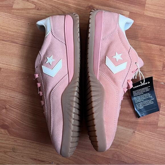 NEW Womens Size 9.5 Converse Run Star Trainer Flamingo Fade Egret Suede Sneaker - Picture 3 of 9